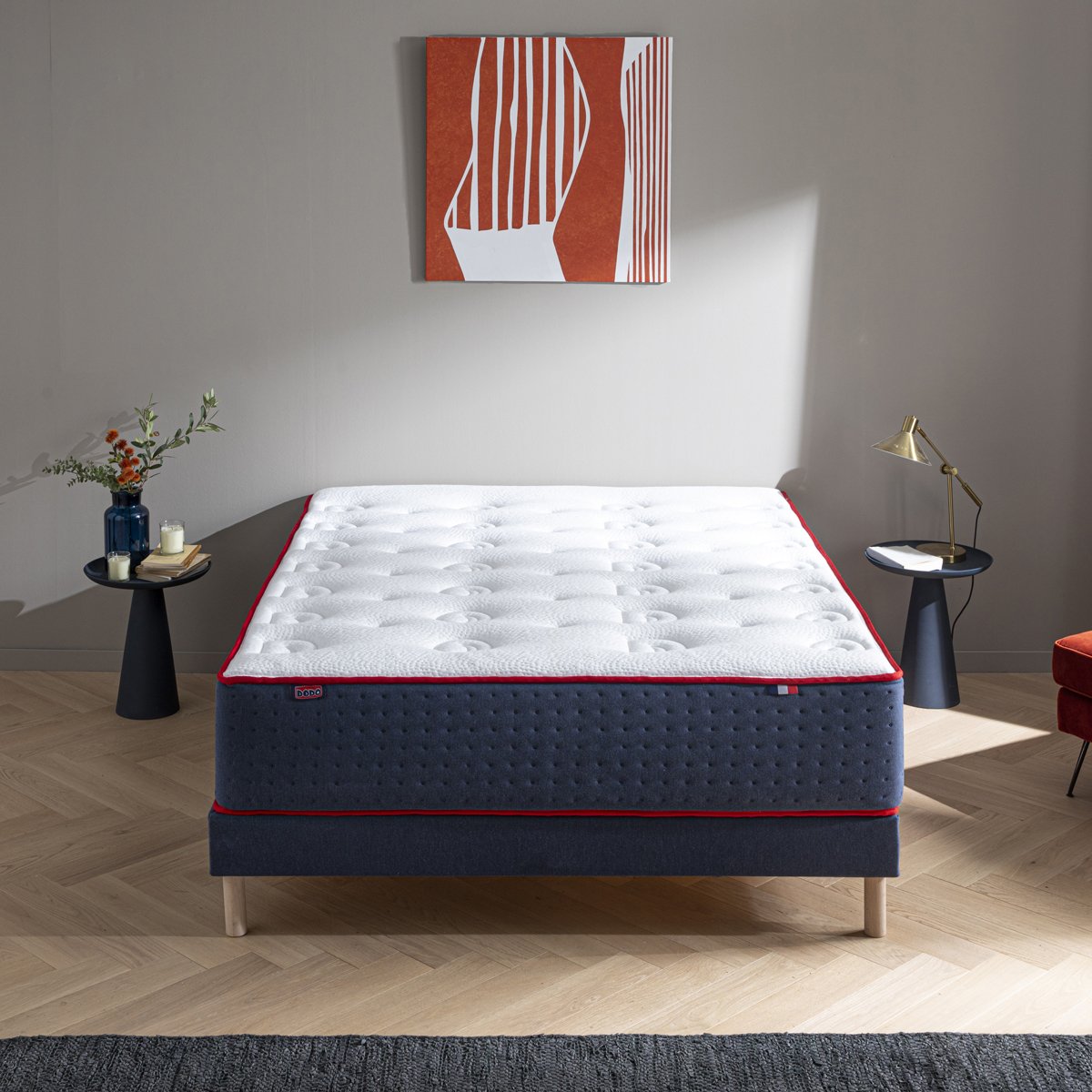 Matelas LE VERITABLE mi-ferme - Bleu