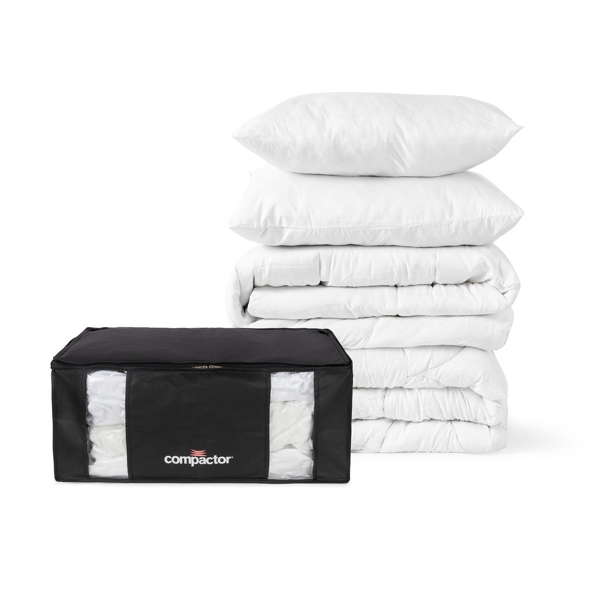Housse de rangement sous-vide taille XXL &ndash; capacit&eacute;  2 couettes 2 personnes + 1 couette 1 personne