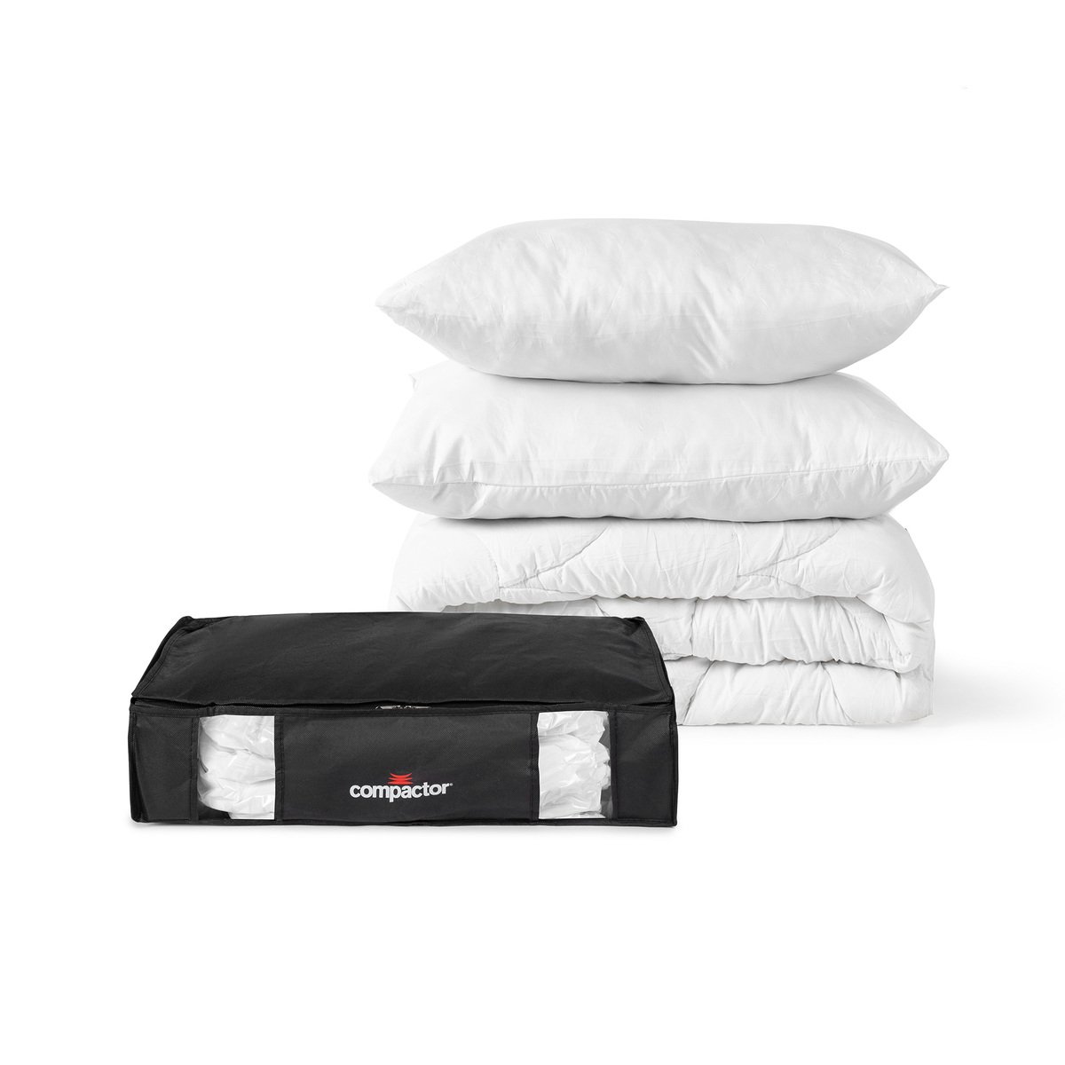 Housse de rangement sous-vide taille L &ndash; capacit&eacute; couette 2 personnes + couette 1 personne