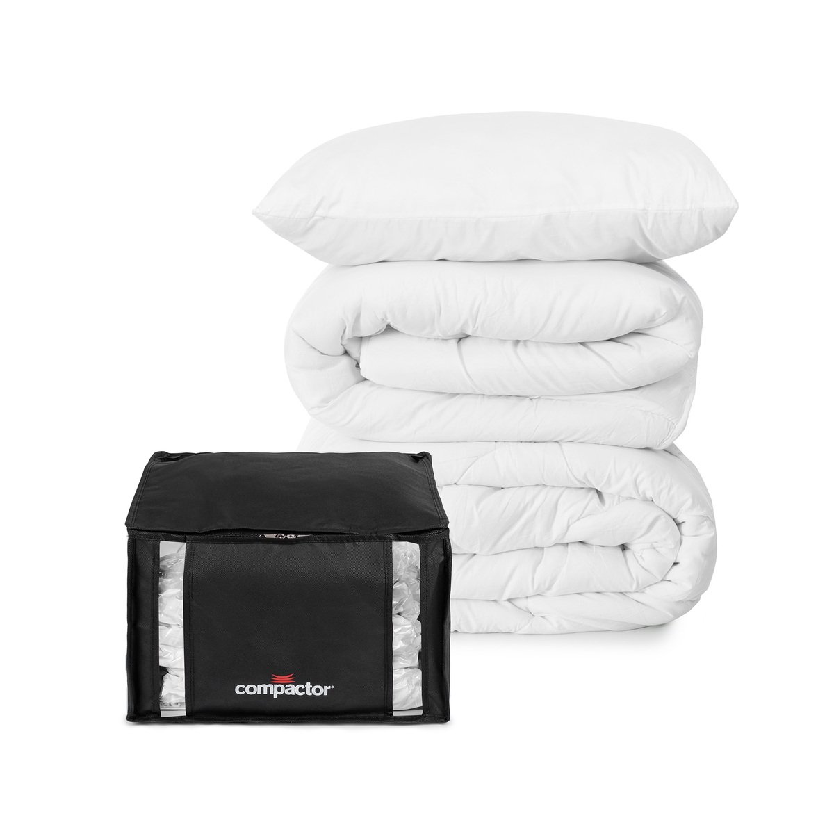 Housse de rangement sous-vide taille M &ndash; capacit&eacute; couette 2 personnes