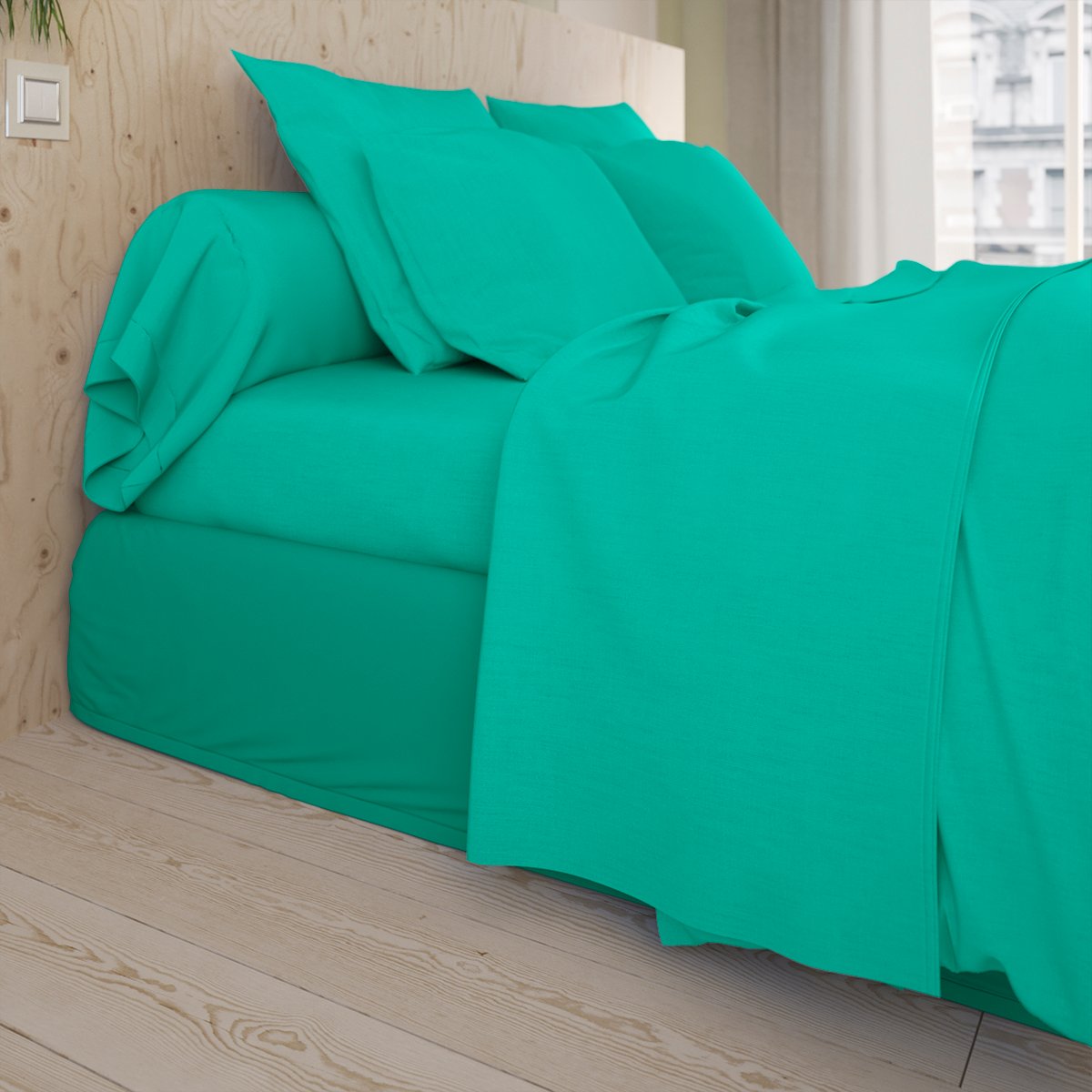 Drap Housse Studio Coton Vert