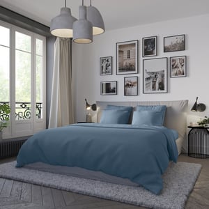 Housse de couette Confort Jersey Coloris Denim