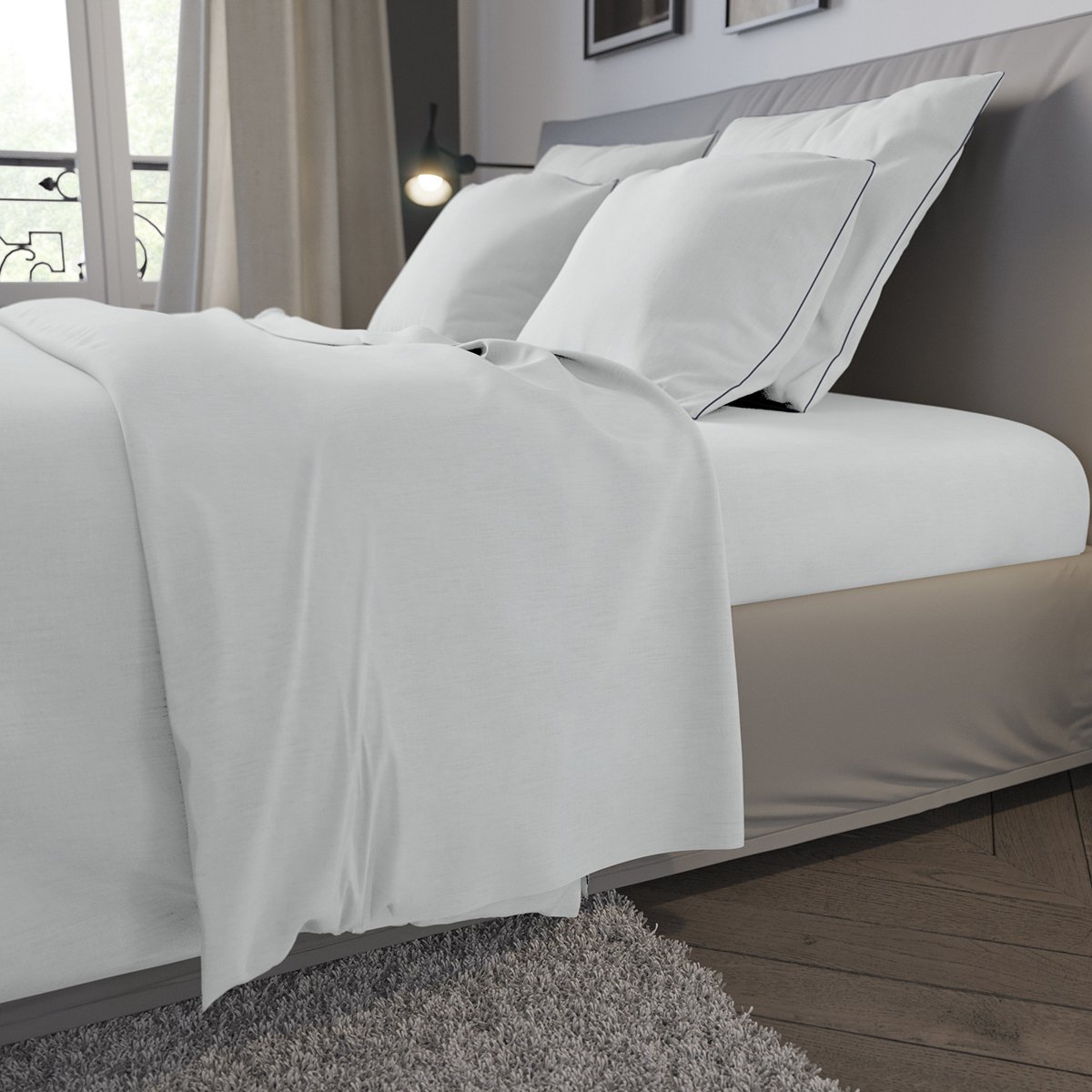 Housse de couette Confort Jersey Coloris Blanc