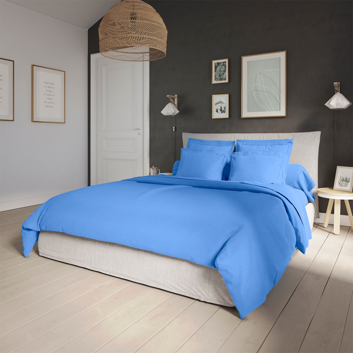 Housse de couette Influence Percale Lazuli