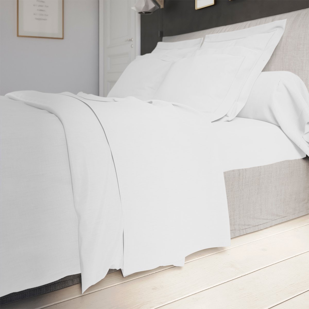 Drap Housse Influence Percale Blanc