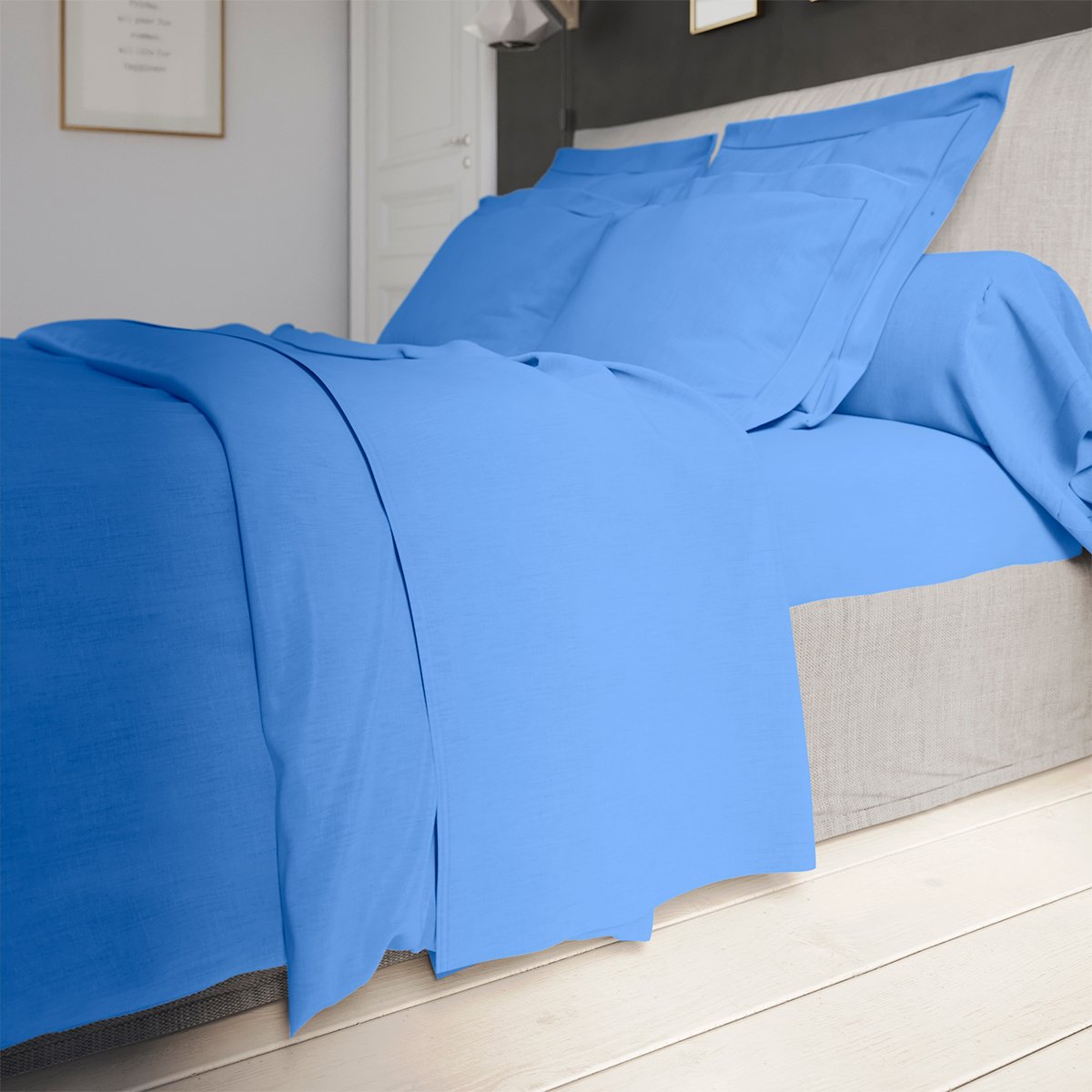 Taie d'oreiller Influence Percale Lazuli