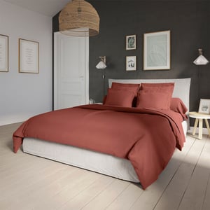 Housse de couette Influence Percale Brique