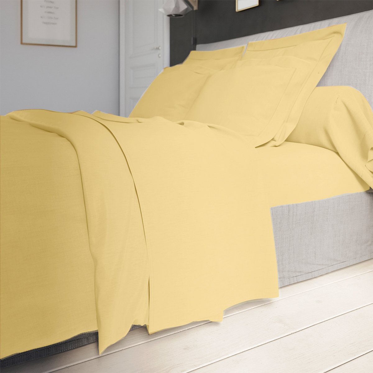 Drap housse Influence Percale Mimosa