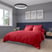 Housse de couette Partition Satin de coton Coloris Rouge
