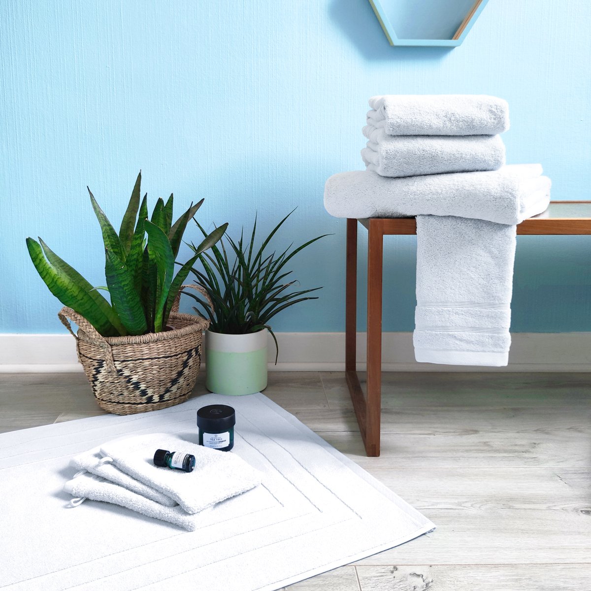 Tapis de bain DODO MINERAL - Coloris BLANC