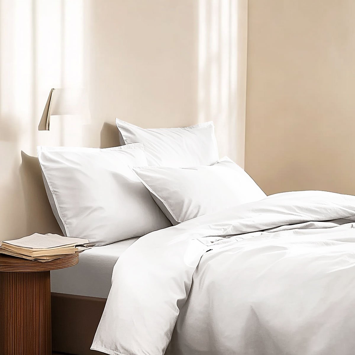 Housse de couette - Coton Antibactérien - Blanc