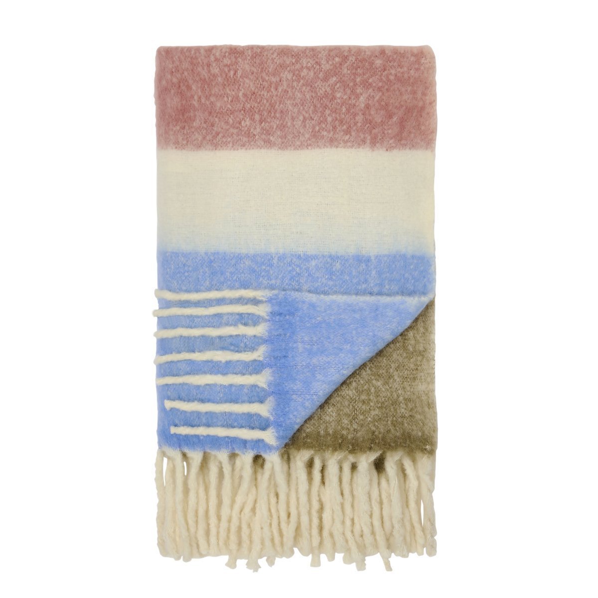 Plaid Armel - Rose/bleu
