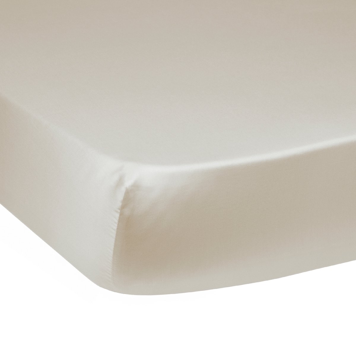 Drap housse Grand bonnet Harmonie Satin de coton coloris Beige