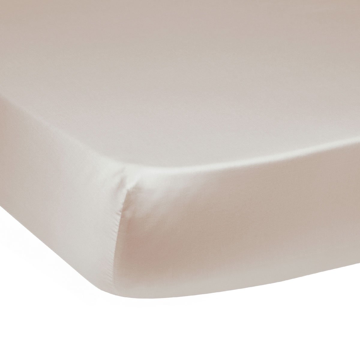 Drap housse Grand bonnet Harmonie Satin de coton coloris Beige