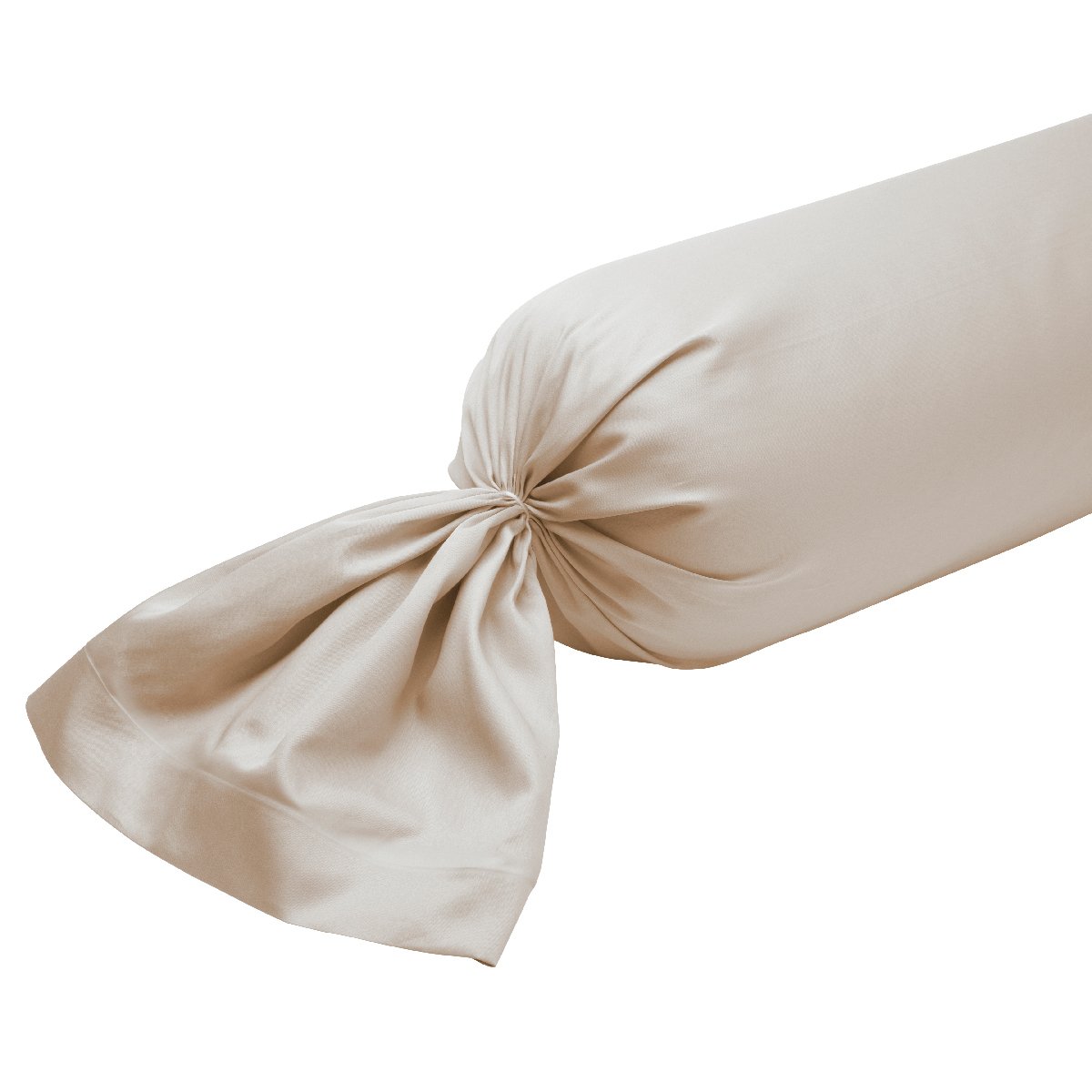 Taie de traversin Harmonie Satin de coton coloris Beige