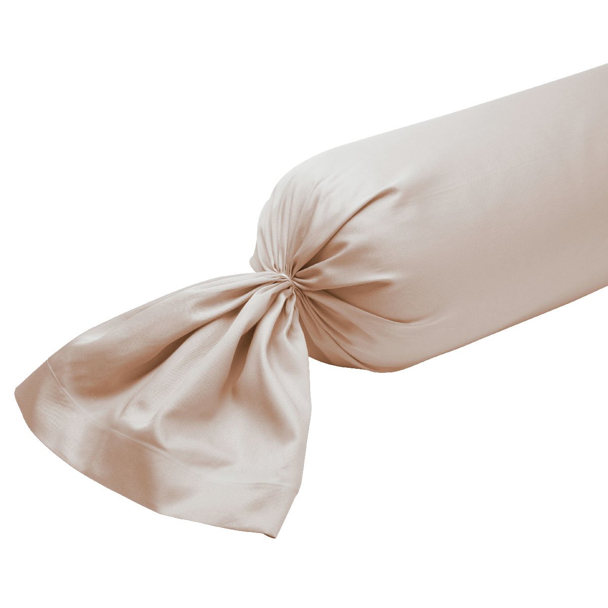 Taie de traversin Harmonie Satin de coton coloris Beige