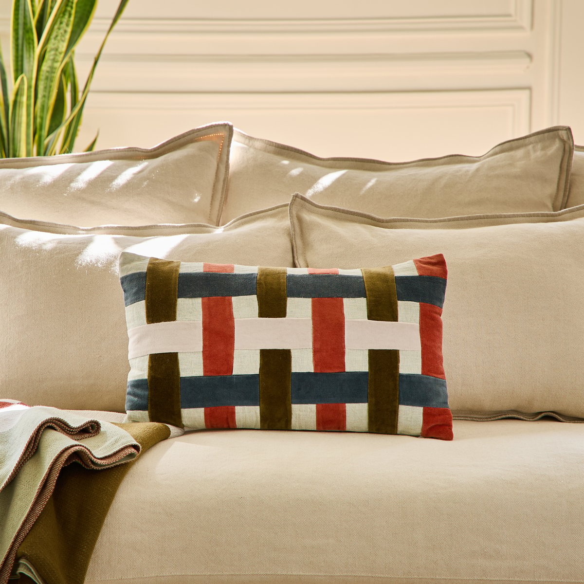 Coussin Bertin - Bronze/Bleu profond