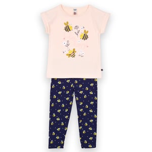 Pyjama court fille BEE nude/marine