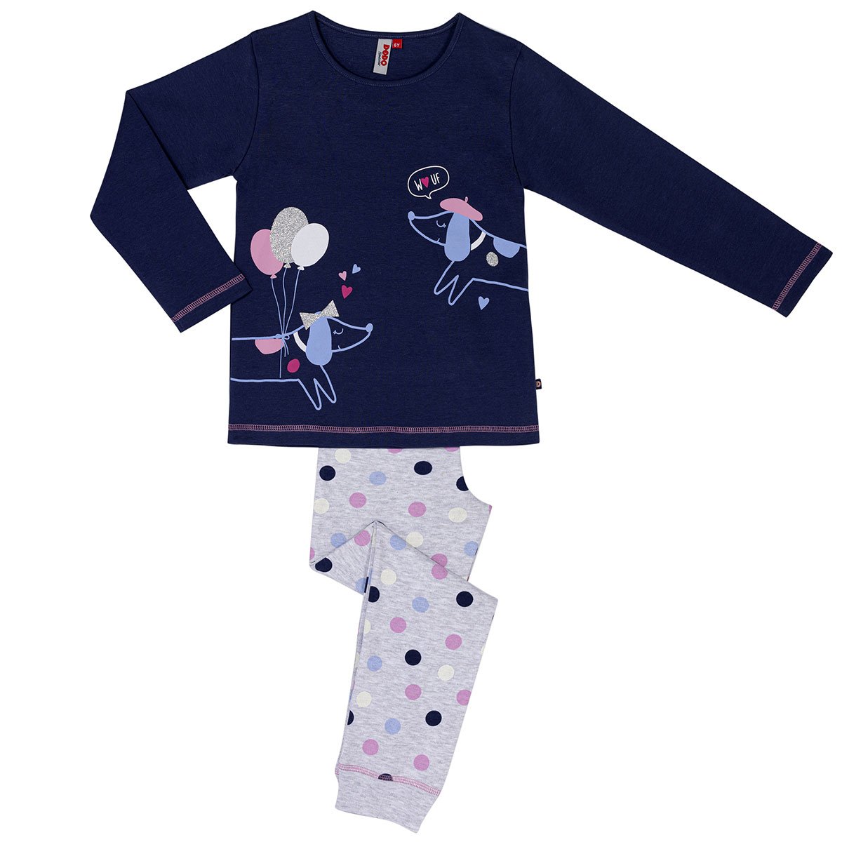 Pyjama fille CHIPI marine/imprimé