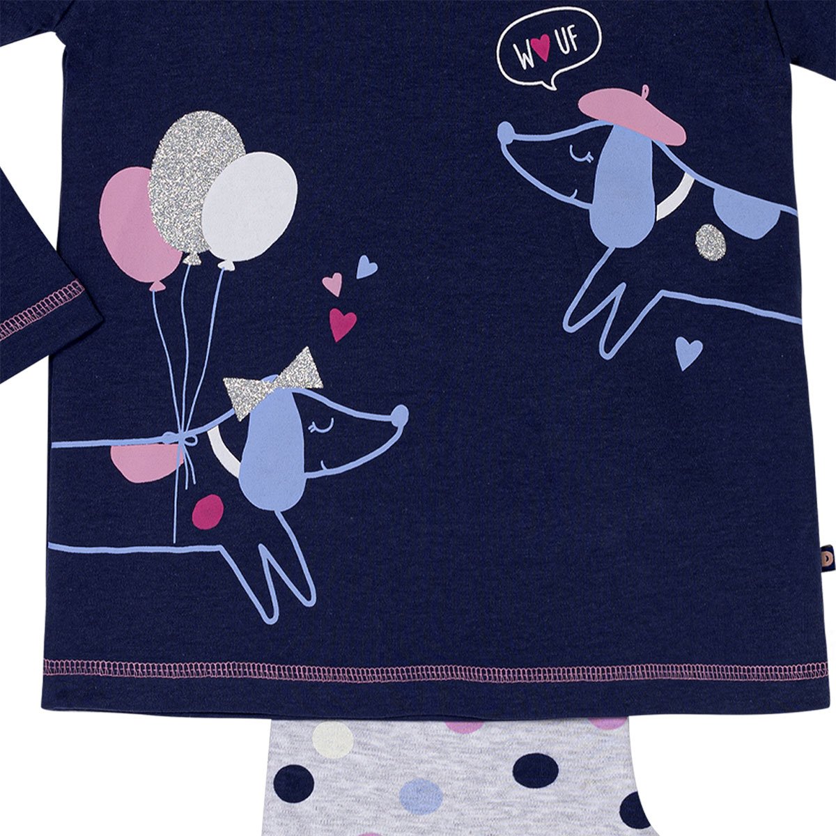 Pyjama fille CHIPI marine/imprimé