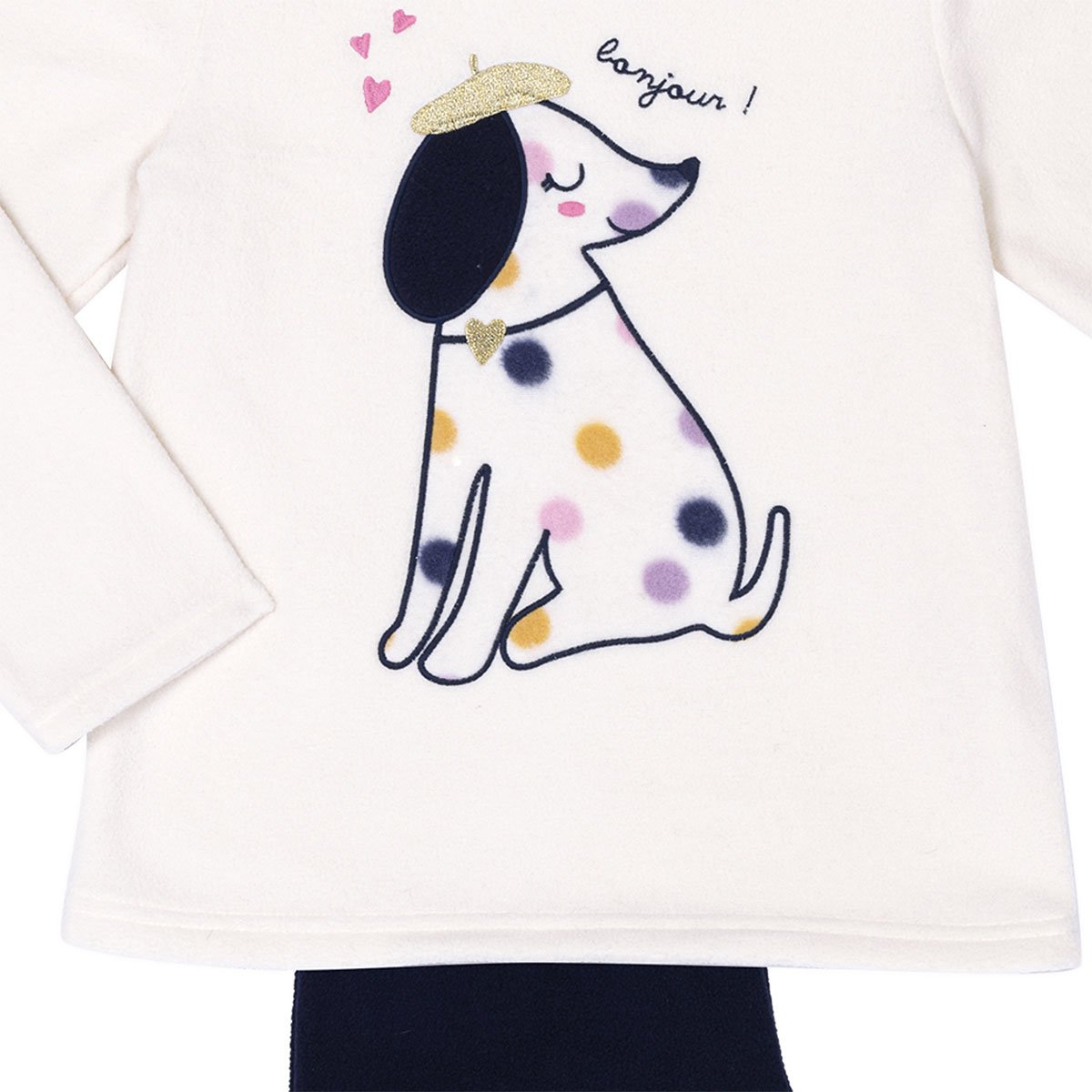 Pyjama fille CHIPI écru/marine