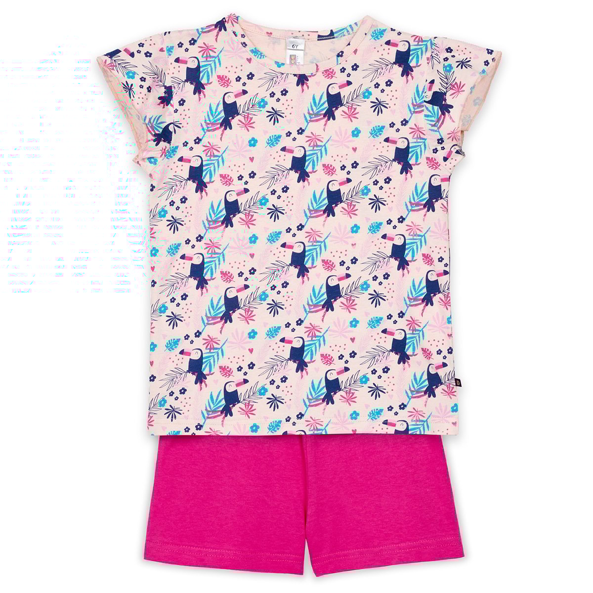 Pyjashort fille TOUCAN nude/rose