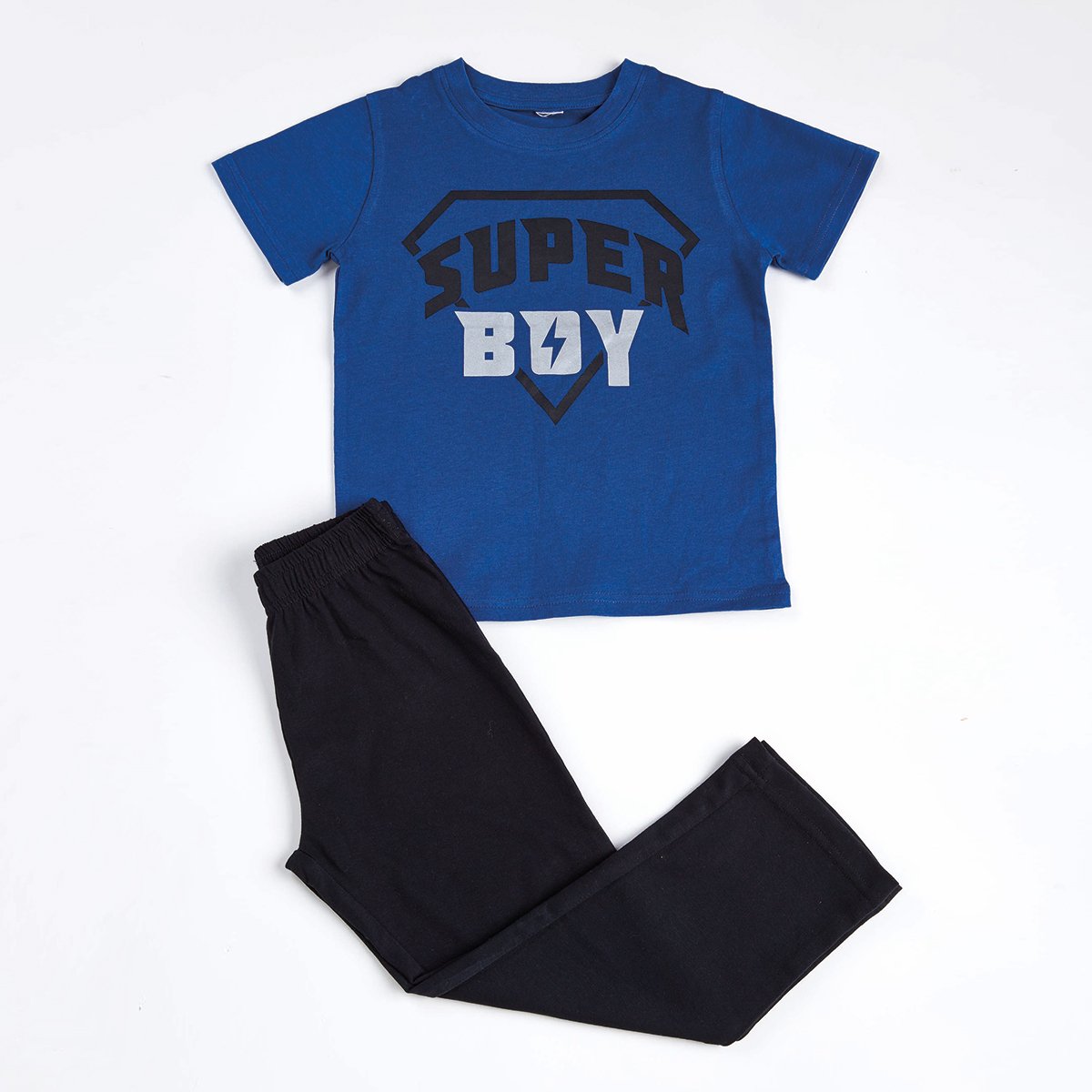 Pyjama garçon SUPER HÉROS bleu/noir