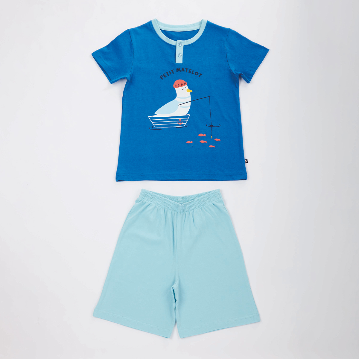 Pyjashort garçon BORD DE MER bleu/aqua 