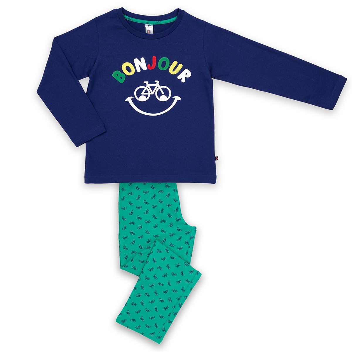 Pyjama garcon VELO marine vert DODO
