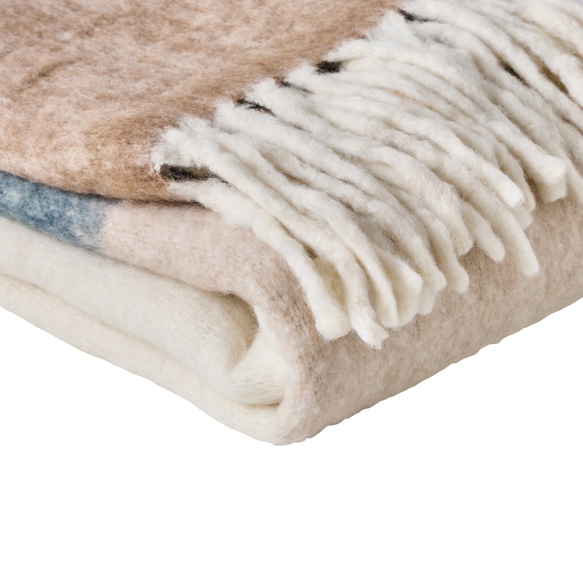 Plaid Bruna - Bleu/Beige