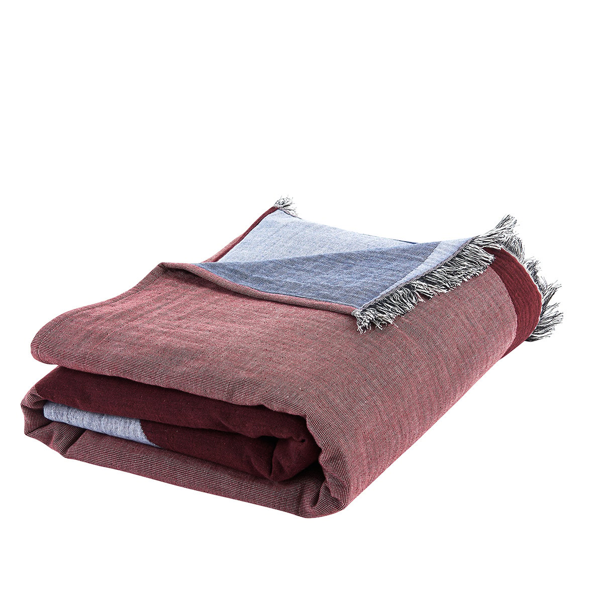 Plaid Clarisse - Rose/Bordeaux