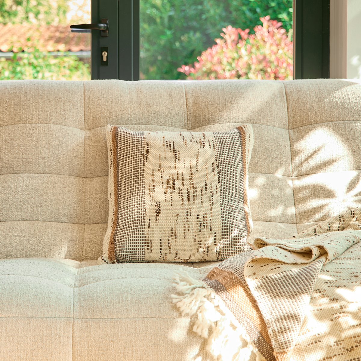 Coussin Claus - Brun/Ecru