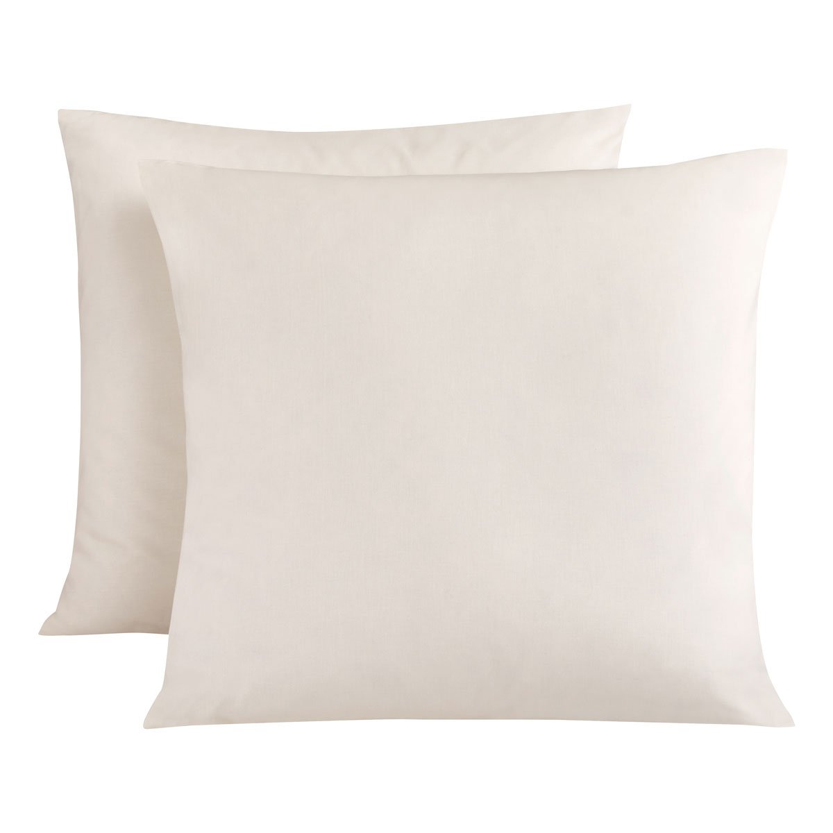 Lot de 2 taies d'oreiller - Coton BIO  - Ivoire