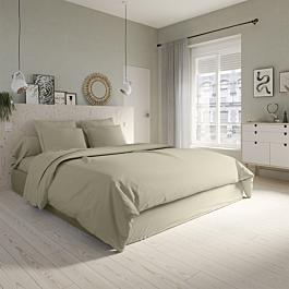 DODO Housse De Couette Studio Coton Marron Glacé - 100% Coton Peigné 57 Fils/cm²