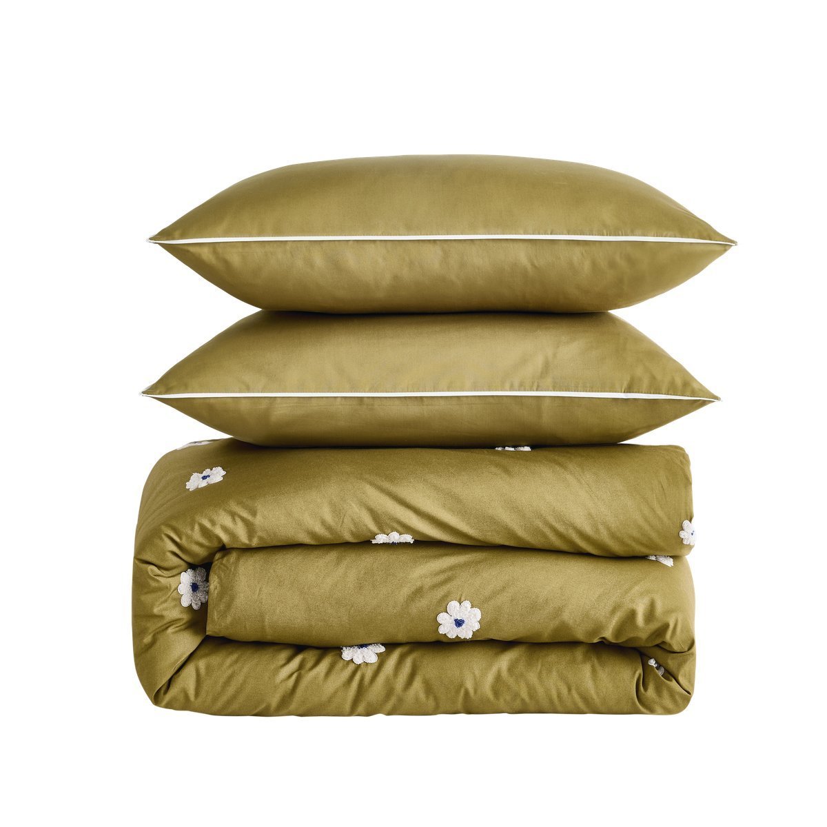 Pack housse de couette + taie(s) d'oreiller Dahlia - Bronze