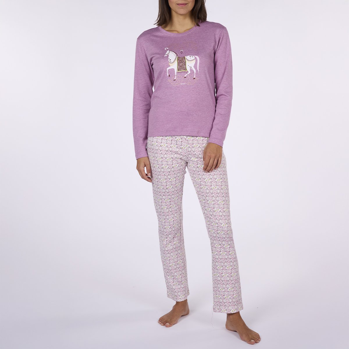 Pyjama Femme CIRCUS rose chiné