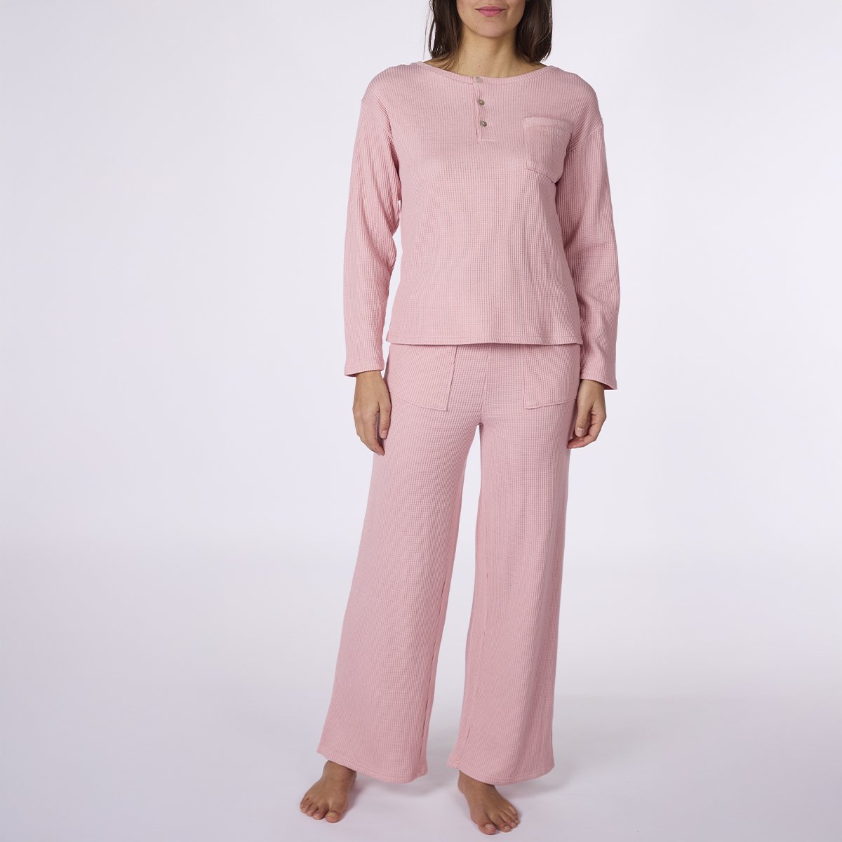 Pyjama maille Femme MORRIS rose