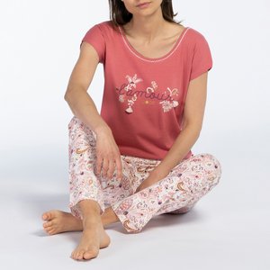 Pyjama femme HISTOIRE rose/imprimé