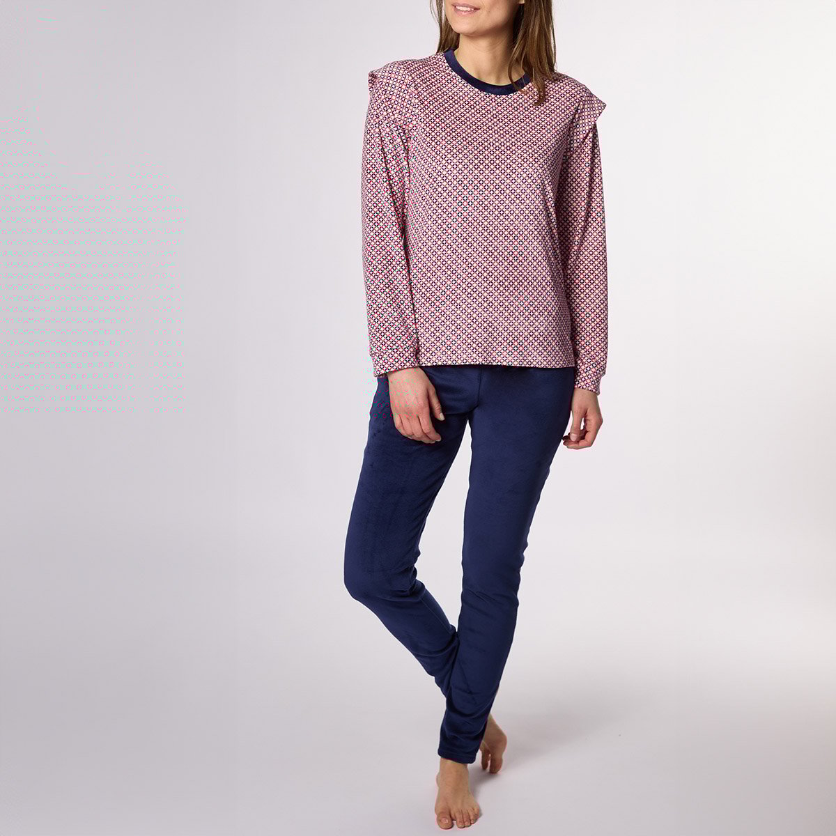 Pyjama femme RICO imprimé/marine