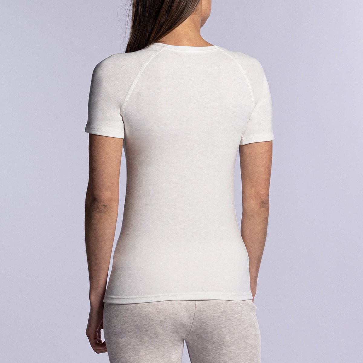 T-shirt manches courtes thermique femme blanc