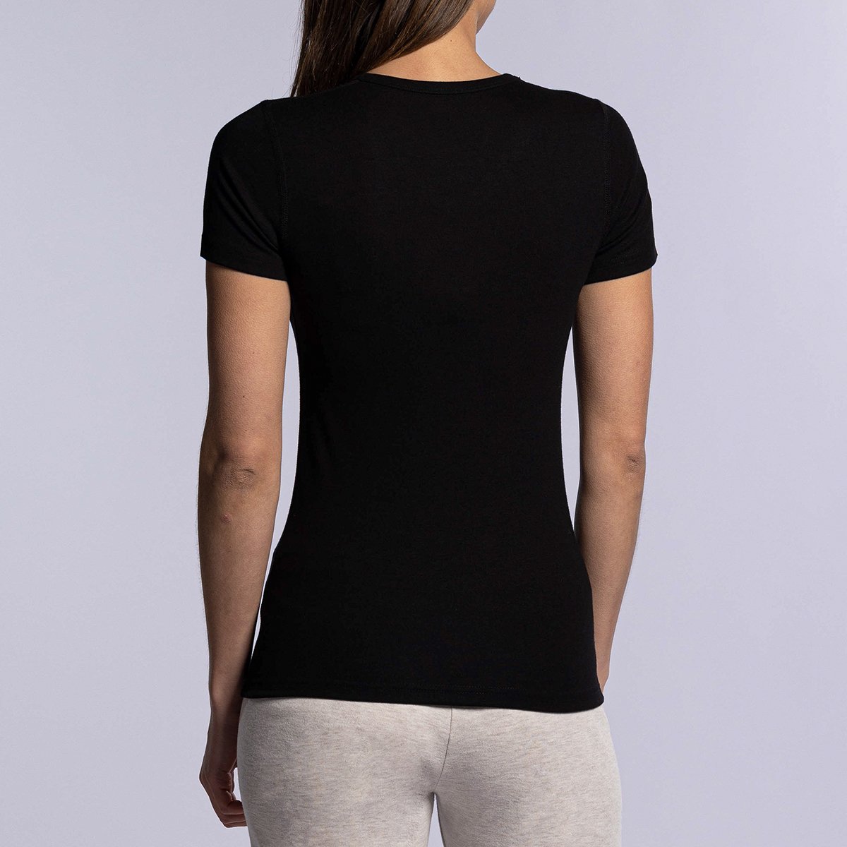 T-shirt manches courtes thermique femme noir