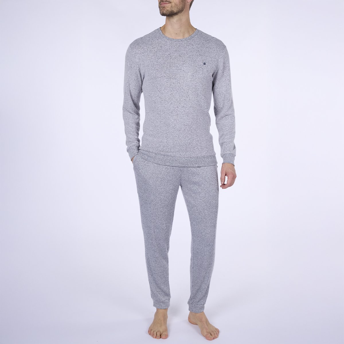 Pyjama maille Homme DOUCEUR AUTOMNALE gris