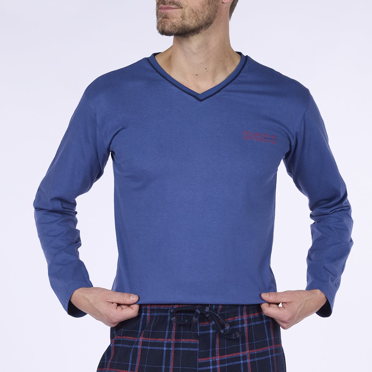 Pyjama Homme HARMONY bleu / carreaux