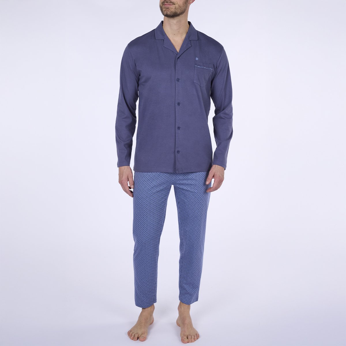 Pyjama chemise Homme HERITAGE bleu