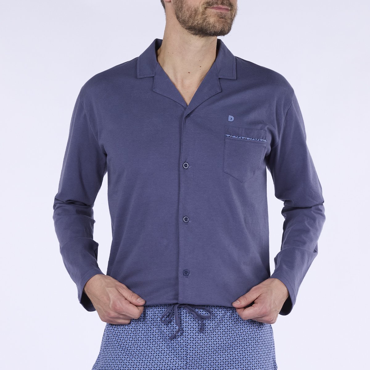 Pyjama chemise Homme HERITAGE bleu