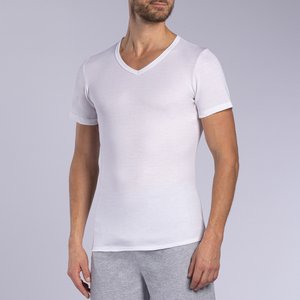 T-shirt manches courtes thermique homme blanc cassé