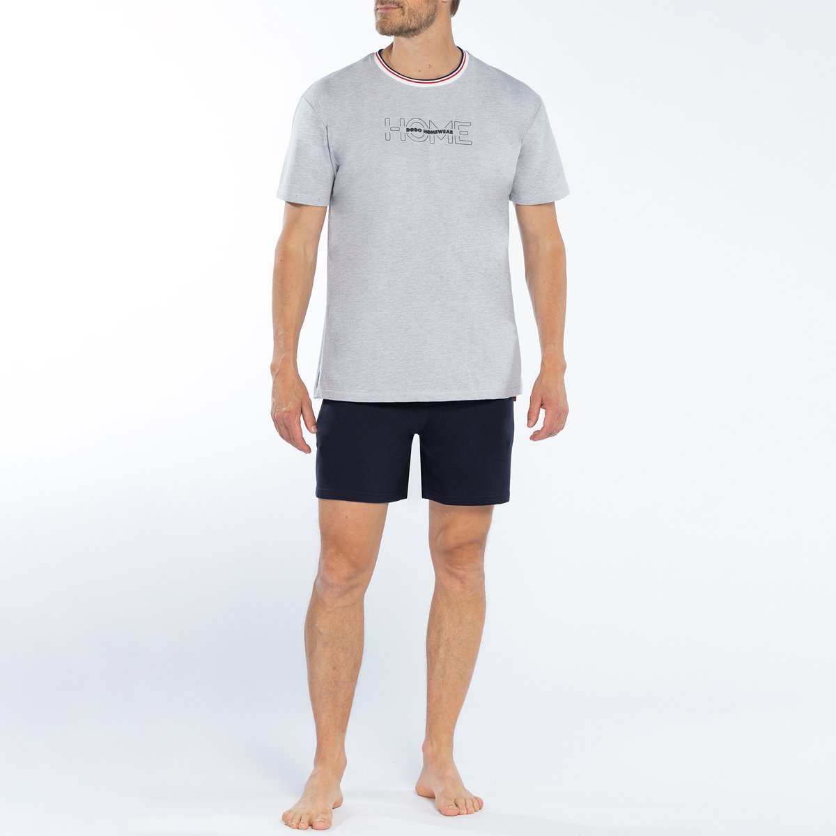 Pyjashort homme PURE gris/marine