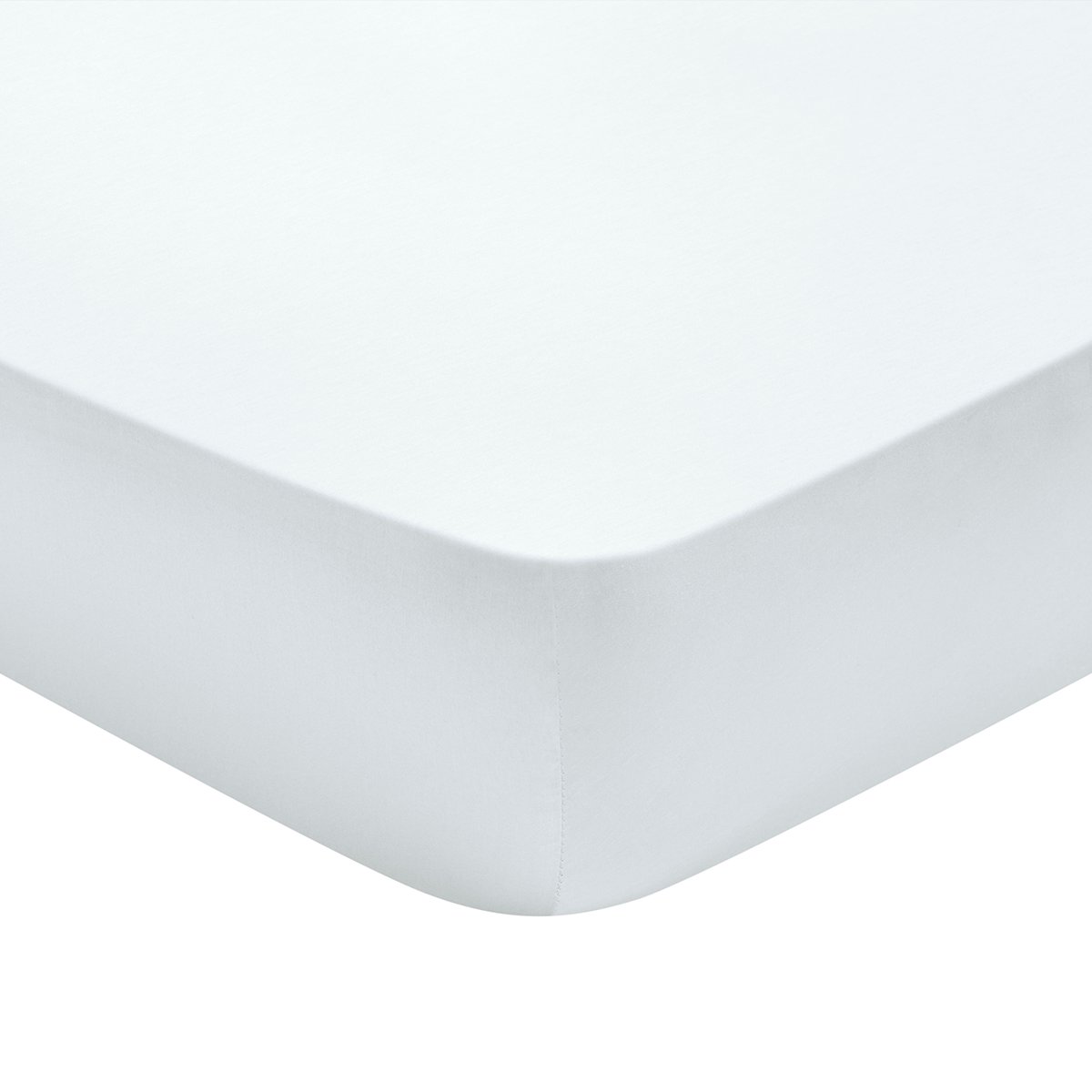 Drap housse Partition Satin de coton Coloris Blanc