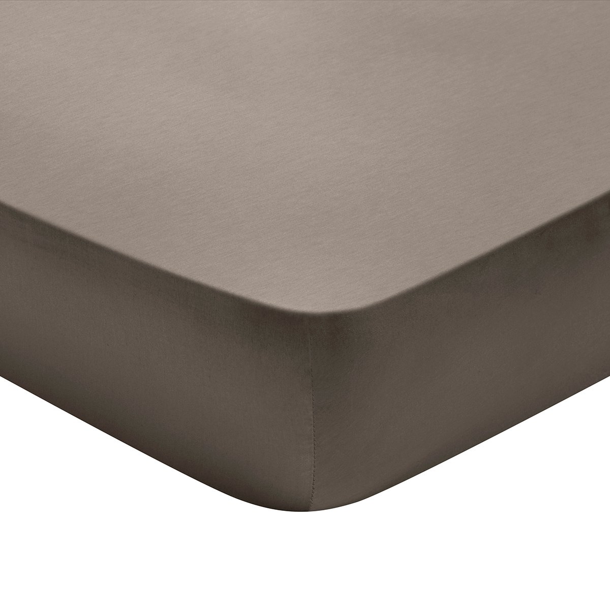 Drap housse Partition Satin de coton Coloris Taupe