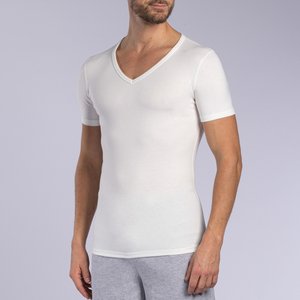 T-shirt manches courtes thermique homme blanc